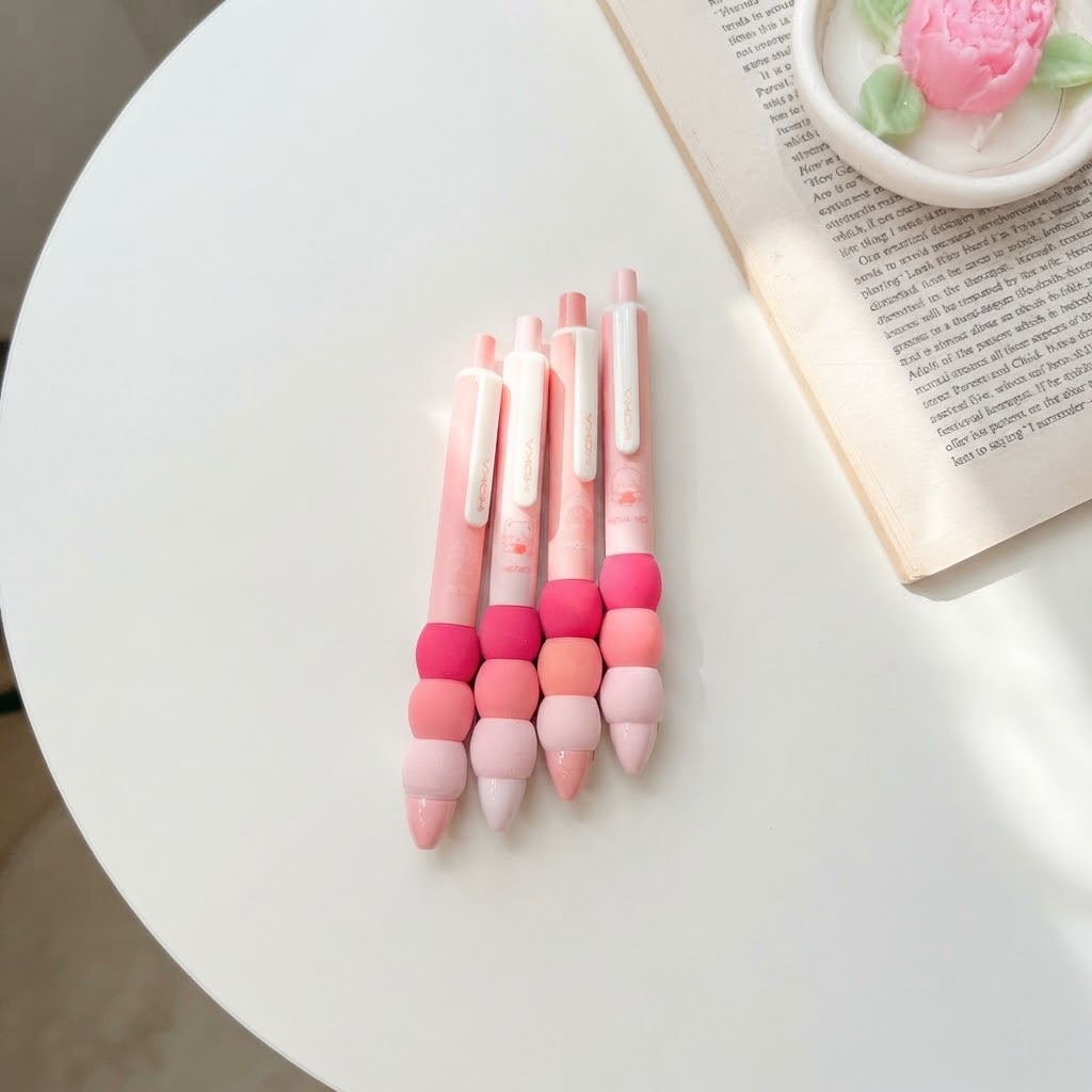 Cute Girly Pen Set - 4 Pcs
