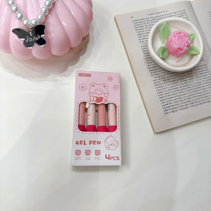 Cute Girly Pen Set - 4 Pcs