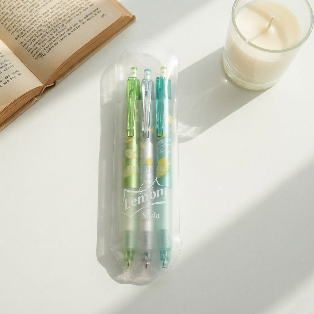 Lemon Soda Pen Set - 3 PCS