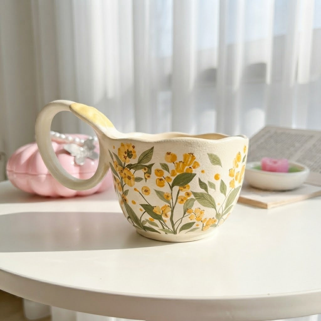 Bow Floral Soup Mug