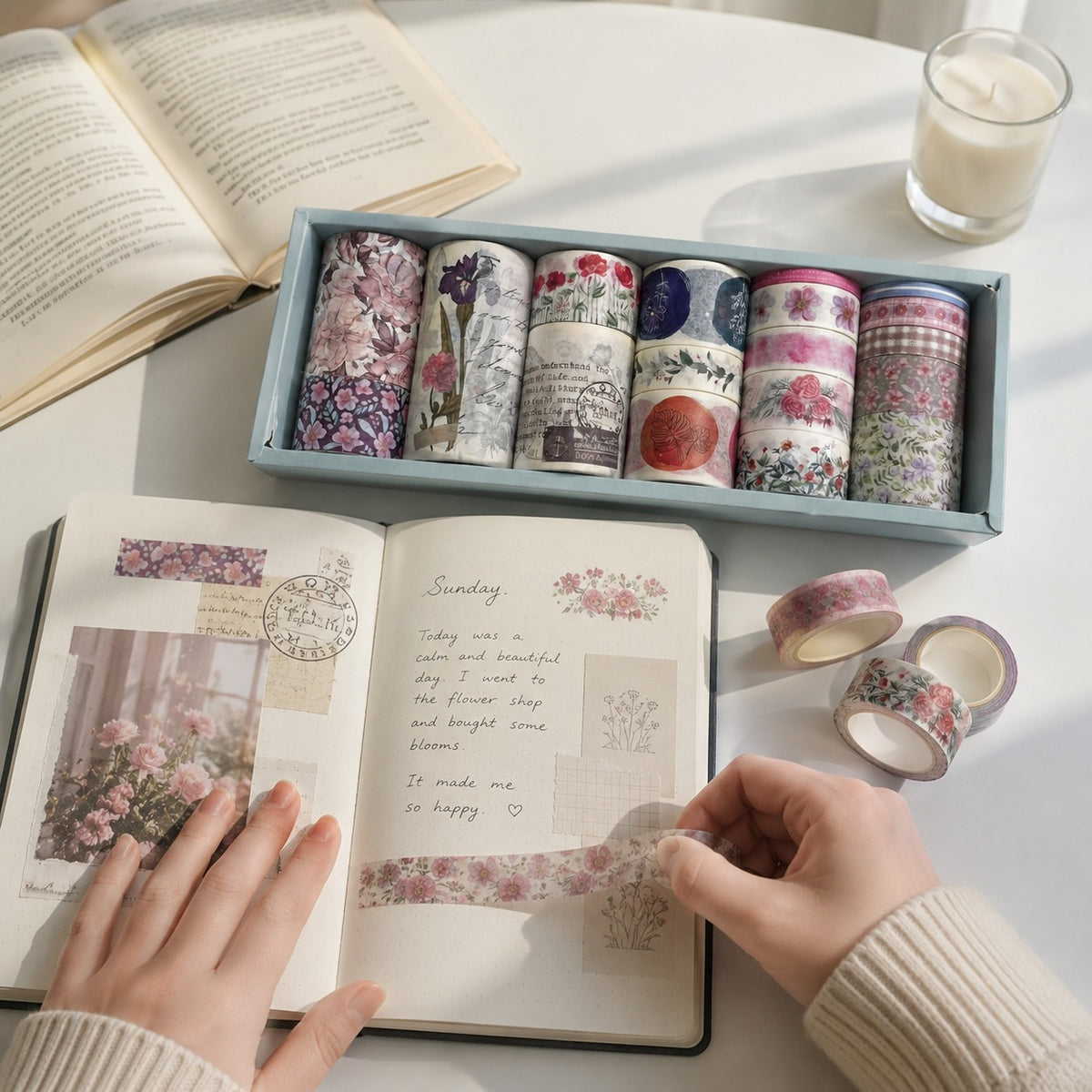 Floral Washi Tape Box