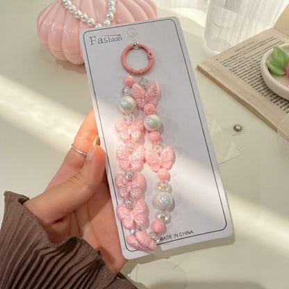 Pearl Butterfly Phone Strap