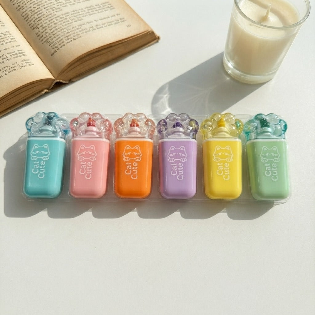 Cat Paw Highlighter Set - 6 PCS