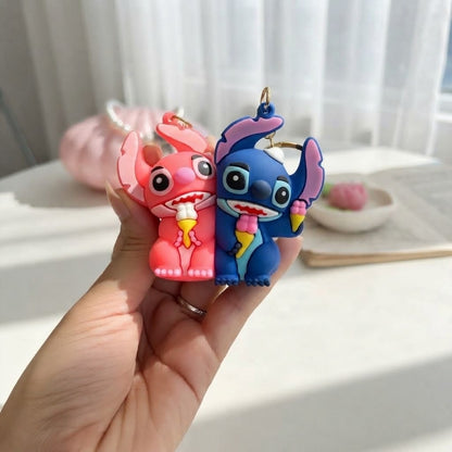 Stitch & Angel Couple Keychain