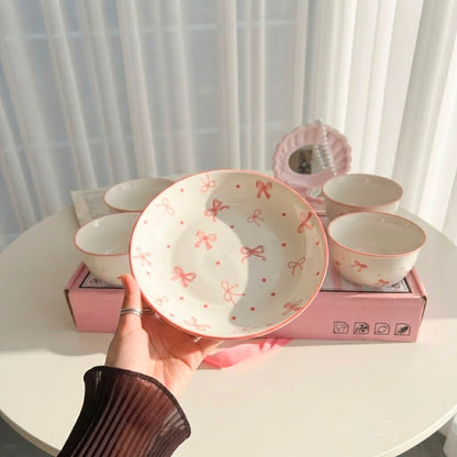 Pink Bow Tableware Set