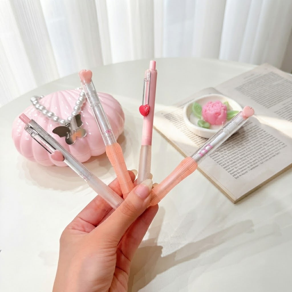 Pinky Love Pen Set - 4 Pcs
