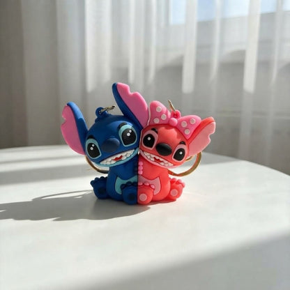 Stitch & Angel Couple Keychain