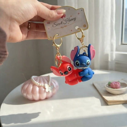 Stitch & Angel Couple Keychain