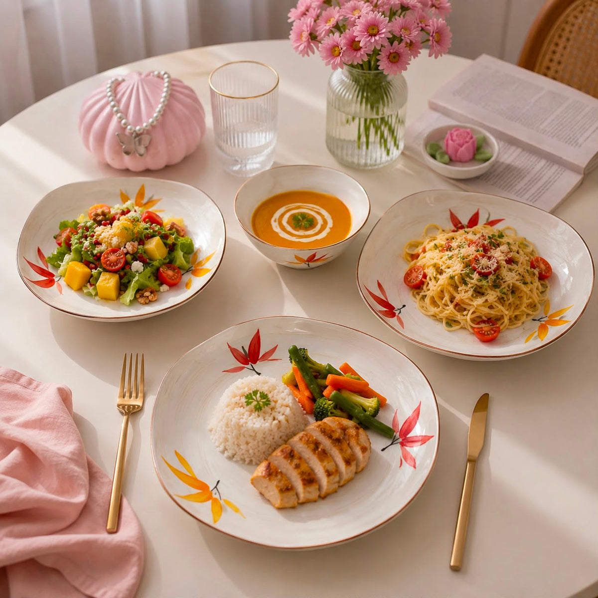 Autumn Leaves Dinnerware Set