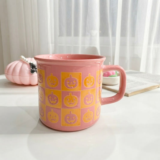Pumpkin Checkerboard Mug