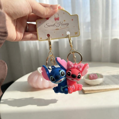 Stitch & Angel Couple Keychain