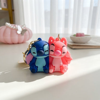 Stitch & Angel Couple Keychain