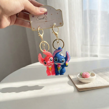 Stitch & Angel Couple Keychain
