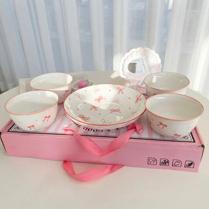 Pink Bow Tableware Set
