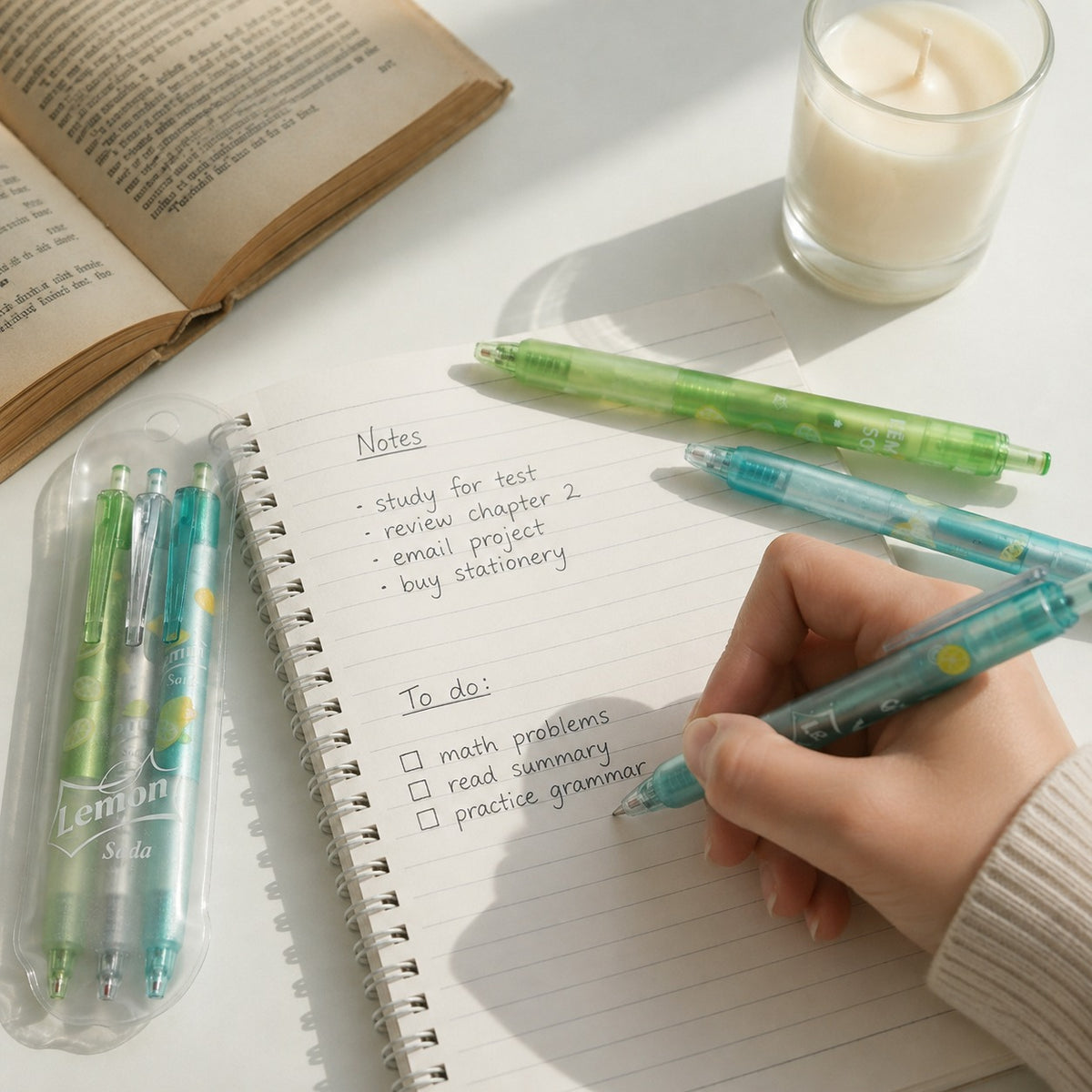Lemon Soda Pen Set - 3 PCS