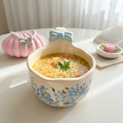 Bow Floral Soup Mug