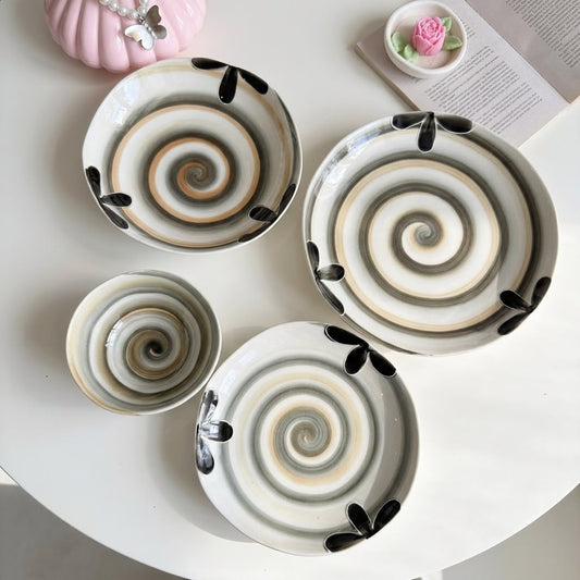 Swirl Flower Dinnerware Set