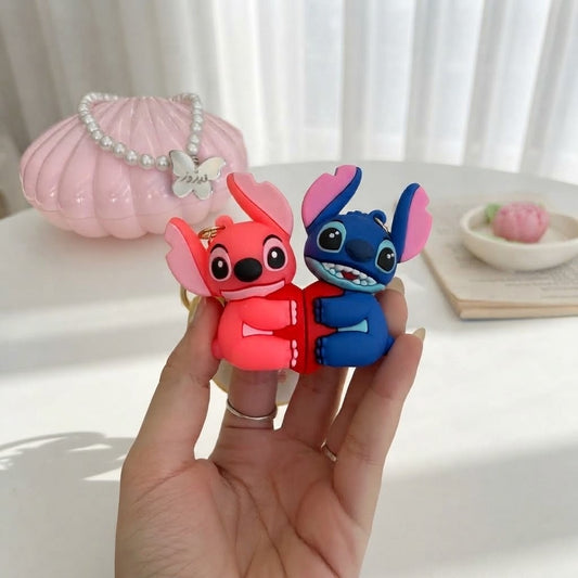 Stitch & Angel Couple Keychain