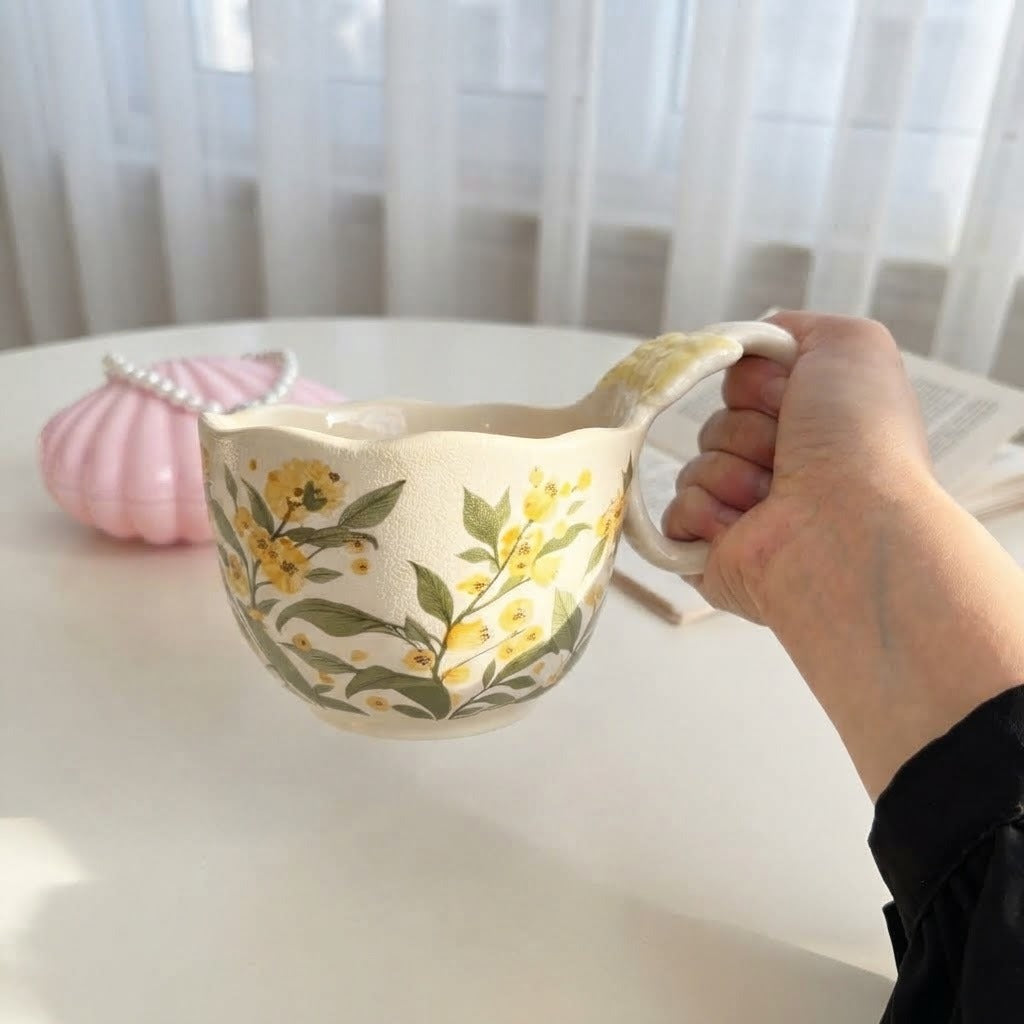Bow Floral Soup Mug