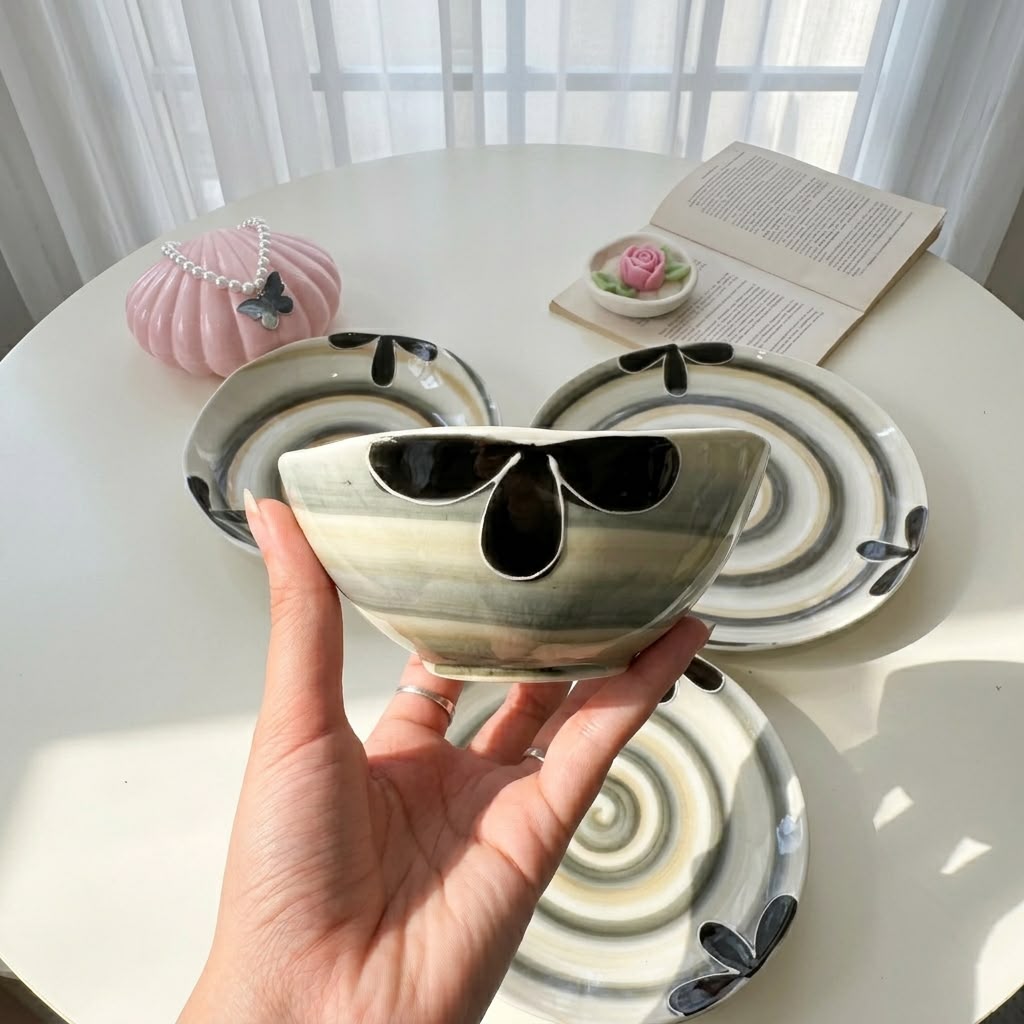 Swirl Flower Dinnerware Set