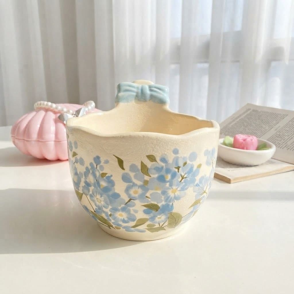 Bow Floral Soup Mug