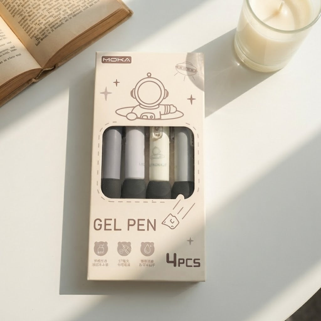 Astronaut Gel Pen Set - 4 PCS