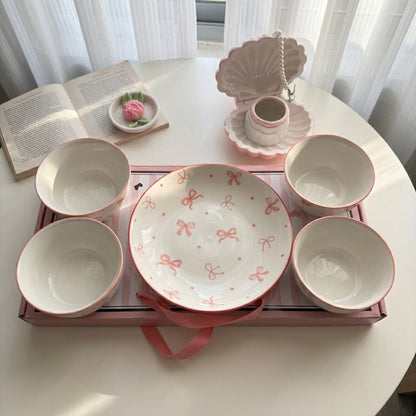 Pink Bow Tableware Set